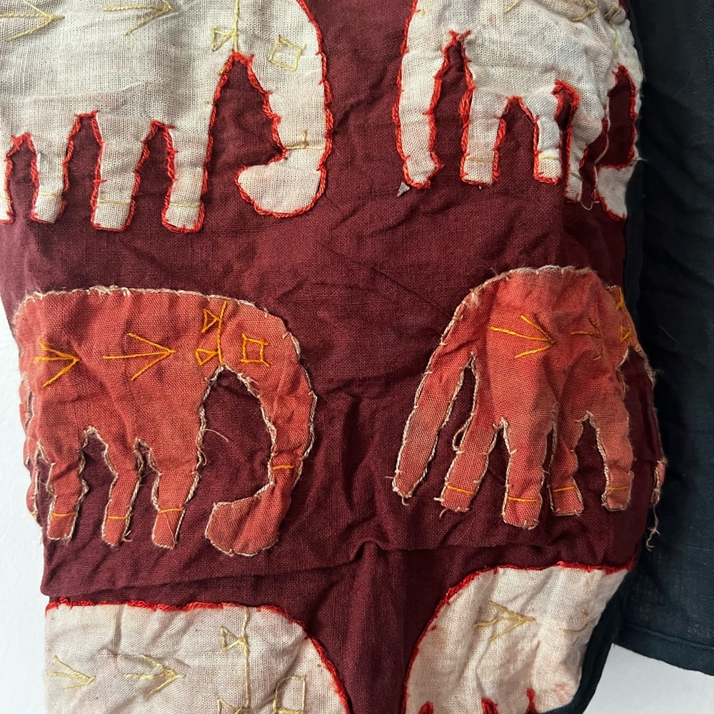 Boho Appliqué Elephant Patterned Vest - Picture 2 of 8